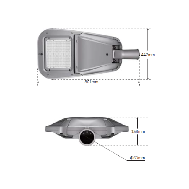 Straatlamp 120W - 75*150 150lm/W - 4000K